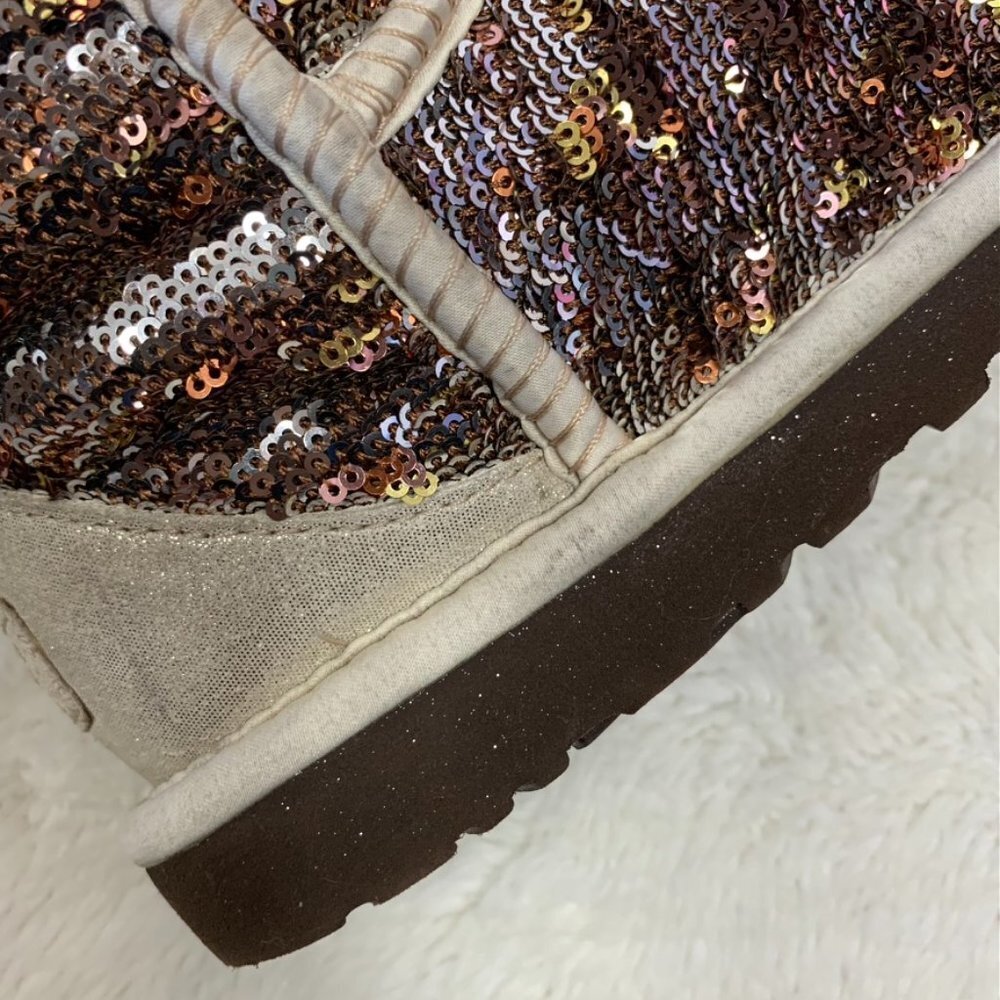 UGG 3353 Classic Short Champagne Sparkles Boots size 5 - Picture 10 of 16